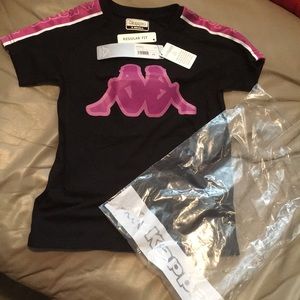 Kappa xs t shirt NWT Black pink